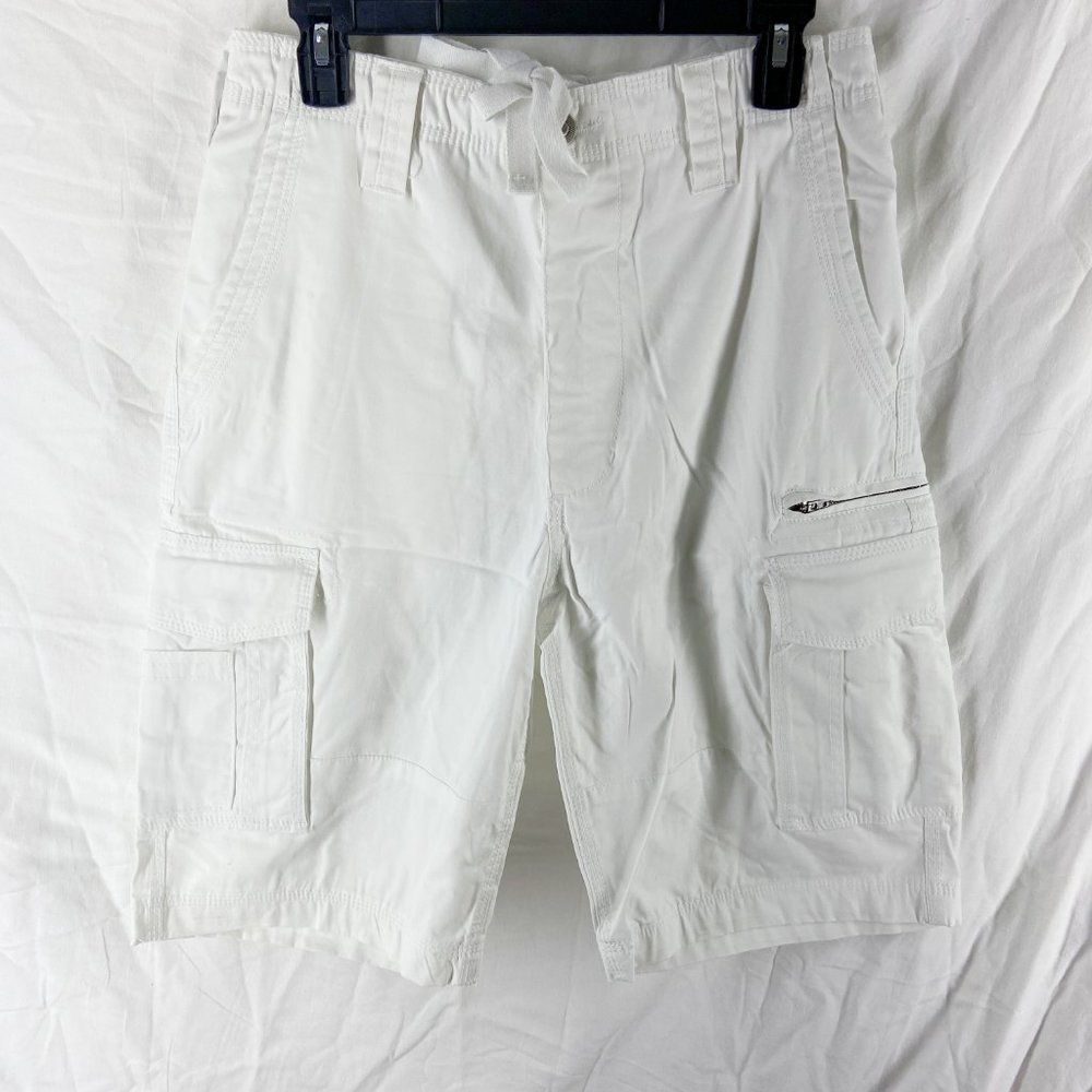 Eastbay Men's White Cargo Shorts Size 30